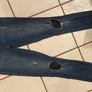Rock & Republic Berlin Distressed Mesh knee Skinny Jeans size 4